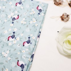 Cute Bird Cotton Printed