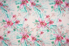 BLOOMING LILIES PRINTED CHIFFON