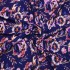 Purple Round Flower Polycrepe Printed