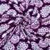 Purple Base Flower Polycrepe Printed